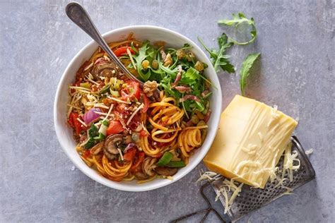 verse spaghetti met groentesaus recept allerhande recept   voedsel ideeen pasta