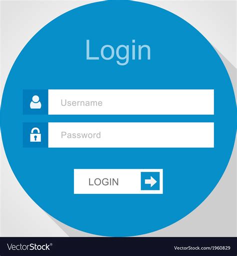 login interface username  password royalty  vector