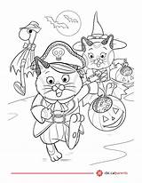 Coloring Pages Halloween Pumpkin Tiger Daniel Sheet Printable Choose Board Cat sketch template