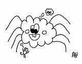 Spider Coloring Little Coloringcrew sketch template