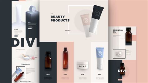 beauty product layout pack  divi