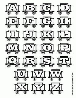 printable train letter trainlearnlettersalphabetchartatcoloring