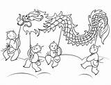 Colorare Capodanno Disegno Cinese Leone sketch template