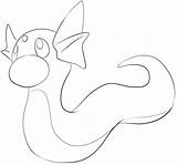 Dratini Lineart Gerbil Lilly sketch template