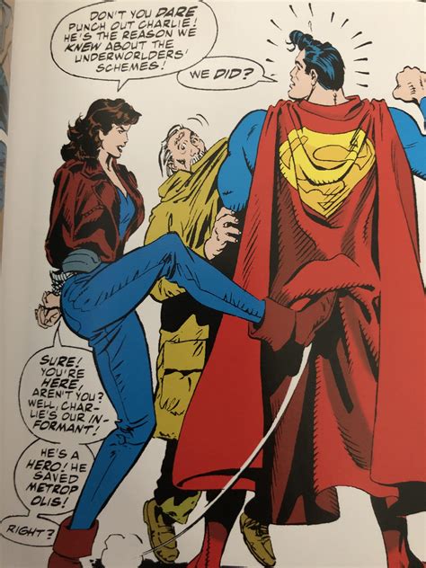 Lois Lane Kicking Superman In The Butt Superman