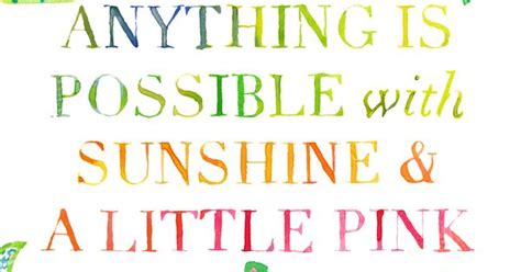 anything is possible with sunshine and a little pink lillypulitzer lilly pulitzer pinterest
