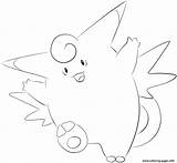 Pokemon Clefable Coloring Pages Printable Generation Info sketch template