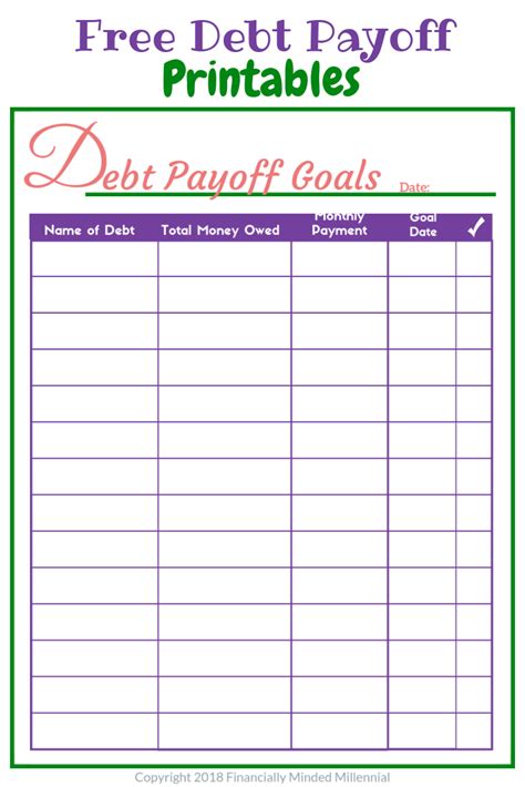 easy    printable debt tracker      db excelcom