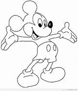 Disney Mickey Mouse Coloring Pages Kids Printable Color Print Getcolorings Colorings sketch template