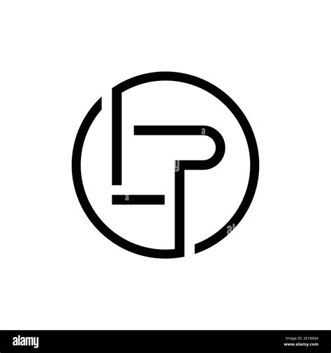 letter lp logo cut  stock images pictures alamy