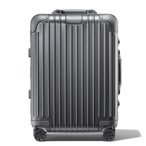 rimowa original original cabin suitcase  mercury grey aluminium xx suitcase lyst
