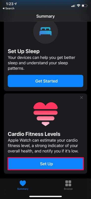 How To Set Up Cardio Fitness Levels On Iphone And Apple Watch