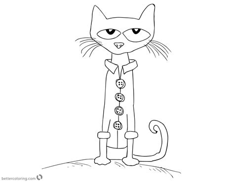 pete  cat coloring pages  art  printable coloring pages