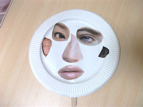 funny face paper plate mask craft preschool education  kids