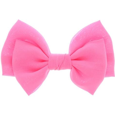 Large Neon Pink Bow Hair Clip 4 00 Liked On Polyvore Featuring