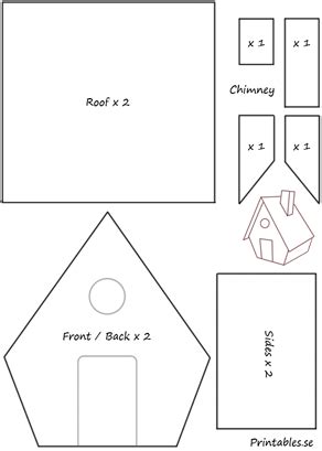 template  gingerbread house  gingerbread house patterns
