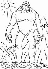 Coloring Abominable Snowman Pages Bigfoot Printable Yeti Categories sketch template