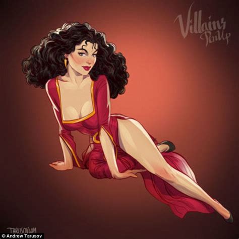 andrew tarusov transforms disney villains into sultry pin up models daily mail online