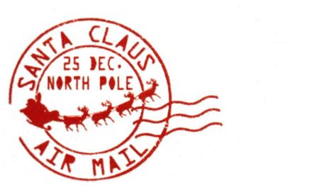 stock photo  santa claus christmas post mark stamp