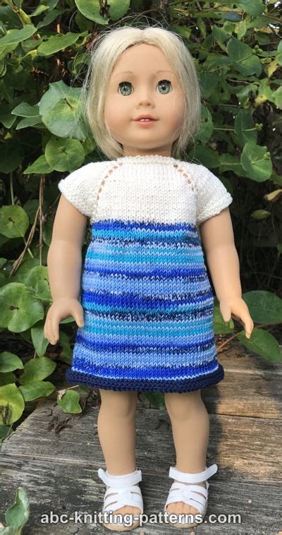 Abc Knitting Patterns Perfect Little Dress For 18 Inch Dolls