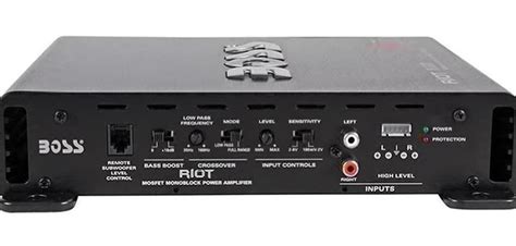 boss riot rm  watt mono car audio power amplifier amp  bass remote ebay