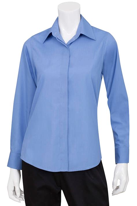 Womens French Blue Essential Dress Shirt