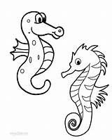 Seahorse Coloring Pages Seahorses Drawing Print Horse Sea Line Color Printable Kids Cartoon Cool2bkids Clipartmag Getdrawings Pencil sketch template