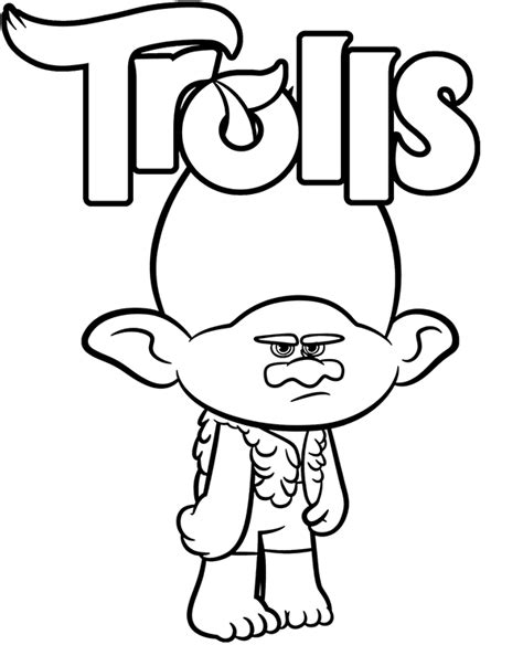 funny trolls coloring page topcoloringpagesnet