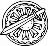 Shield Coloring Pages Ctr Clipart Sword Printable Viking Colouring Cliparts Triumph Clip Template Lds Christian Link Library Popular sketch template