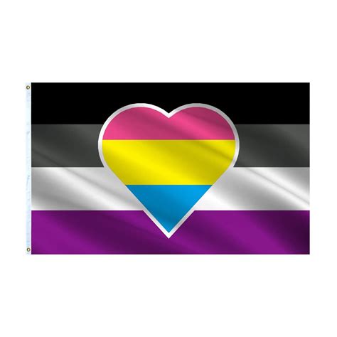 Panromantic Asexual Flag Gray Asexual Flag Panromantic Ace