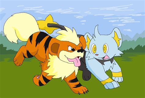 Growlithe And Shinx By Toby Wolfkat On Deviantart