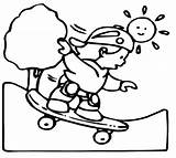 Coloring Skateboard Cartoon Sport Sheet Kids Pages Ages Epic Top sketch template