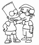 Simpsons Bart Colorear Milhouse Houten Kolorowanki Dzieci Freundschaft Zum Policias Ordnung Anderen Webbrowser Genügt Benutzen Wenn Ausmalen2000 Coloriages sketch template