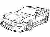 Coloring Car Drawings Jdm Cars Cool Sports Drawing Pages Race Nissan Gtr Skyline Silhouette Silvia Toyota Printable Sketch Do Vector sketch template