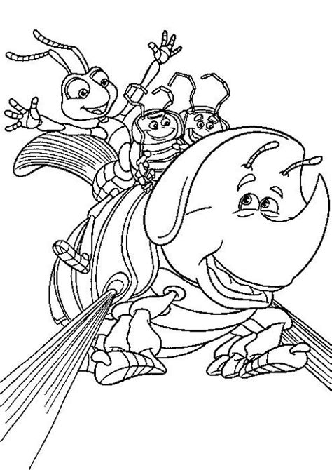 bugs life coloring pages images  pinterest  bugs life