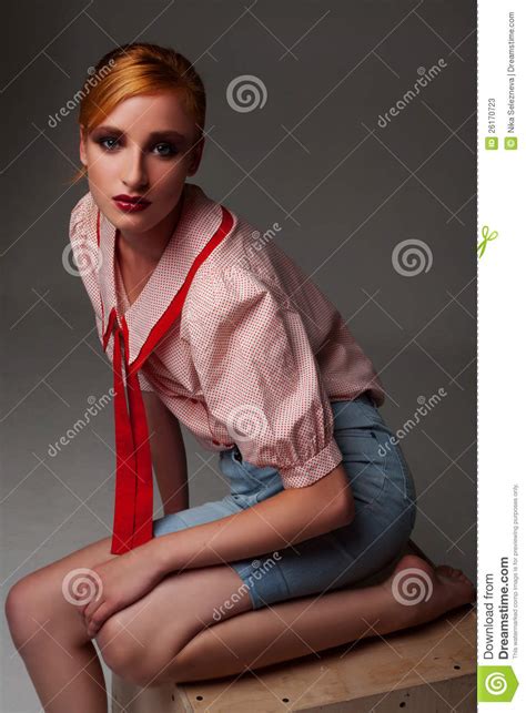 pretty girl  trendy outfit stock image image  outfit makeup