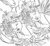 Coloring Fairy Caucasian Fairies Versions Pixie sketch template