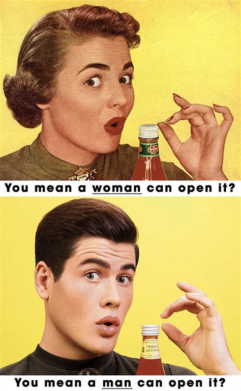 artist gives vintage ads a feminist makeover by swapping