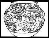 Coloring Pages Folk Mexican Pottery Template Comments sketch template