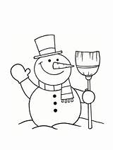 Bonhomme Neige Dessin Snowman Coloriage sketch template