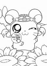 Coloring Pages Anime Ausmalbilder Manga Animals Hamtaro Kids Animal Printable Cute Girls Kostenlos Fur Kinder Chibi Girl Malvorlagen Book Drawing sketch template