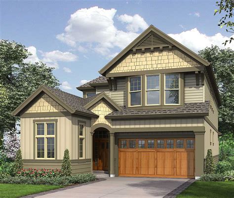 narrow lot craftsman home plan  architectural designs house plans
