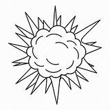 Explosion Outline Bomb Line Blast Icon Boom Thin Iconfinder Editor Open sketch template