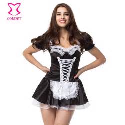 black white plus size adult maid dress cosplay french maid