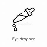 Dropper Eye Icon Illustration Vector Dreamstime Element Isolated Outline Simple Line Illustrations Vectors sketch template