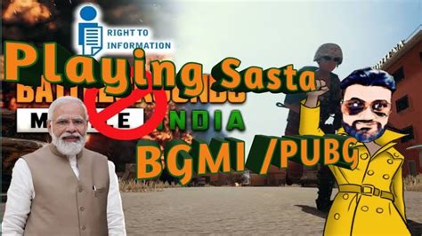 playing sasta pubgbgmi  ban  india youtube