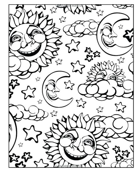 sun  moon coloring pages  getdrawings