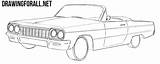 Impala 1964 Lowrider Drawingforall Rounded Succeed sketch template