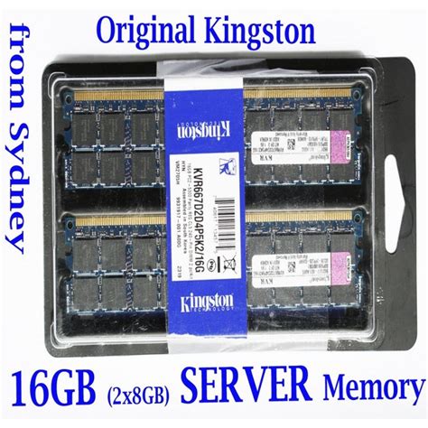 16gb kingston ddr2 pc2 5300 667mhz ecc reg server memory kit 2x 8gb cl5