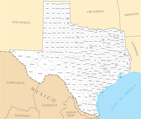 texas county map mapsof printable maps